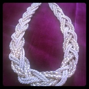 Braided gold necklace